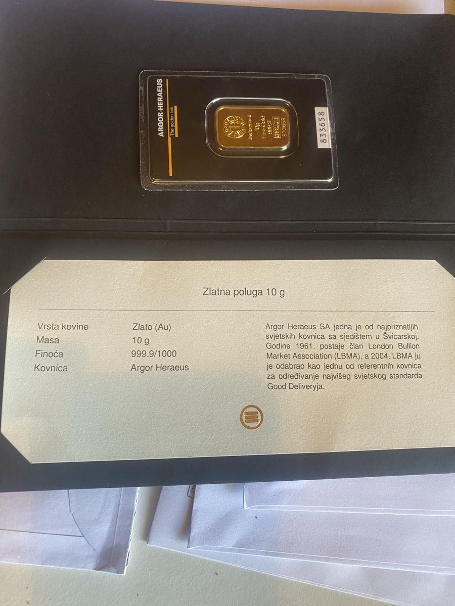 Métaux précieux: 10g Goldbarren Orginalverpackt – D'occasion à Menzingen par Edelmuni7 1