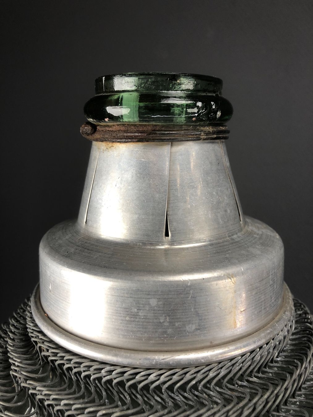 Accessori: Grosse Weinflasche, Weinballon, Mostflasche mit Gitternetz – Usato da Laufenburg venduto da industrial-silence 5