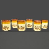 ☕🌾 Vintage Steingut Teebecher 6er Set 🌾 Lässig Cool Rar 🤎