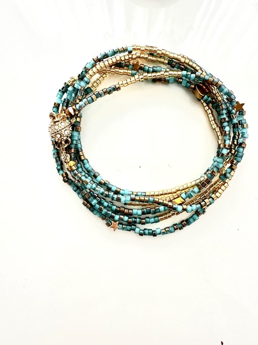 Altri gioielli: Statement Jewelry Set: Turquoise & Gold Beads – Nuovo e nell'imballaggio originale da Oftringen venduto da Eylem79 4
