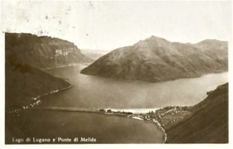 Cartes postales: Melide, Lago di Lugano e Ponte di Melide – D'occasion à Ottikon b.Kemptth. par Neptun1974