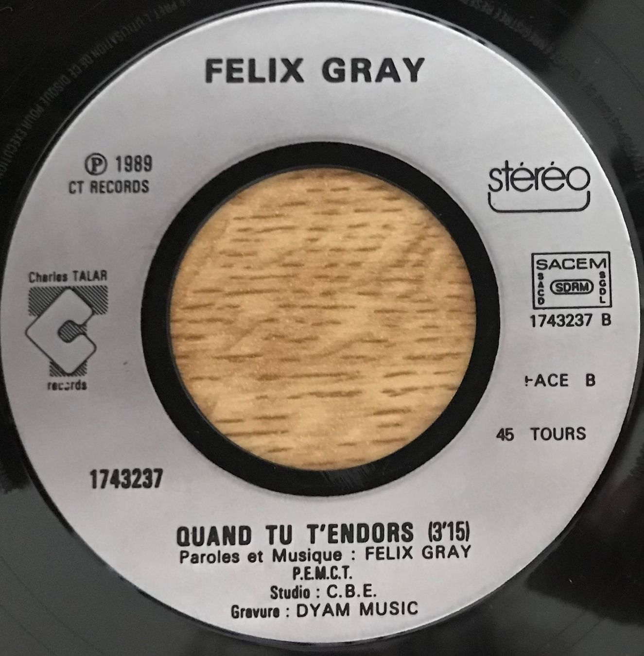 Schallplatten: FELIX GRAY - TE REVOIR À MADRID – Gebraucht aus Bussigny von vinyl-pas-cher 3