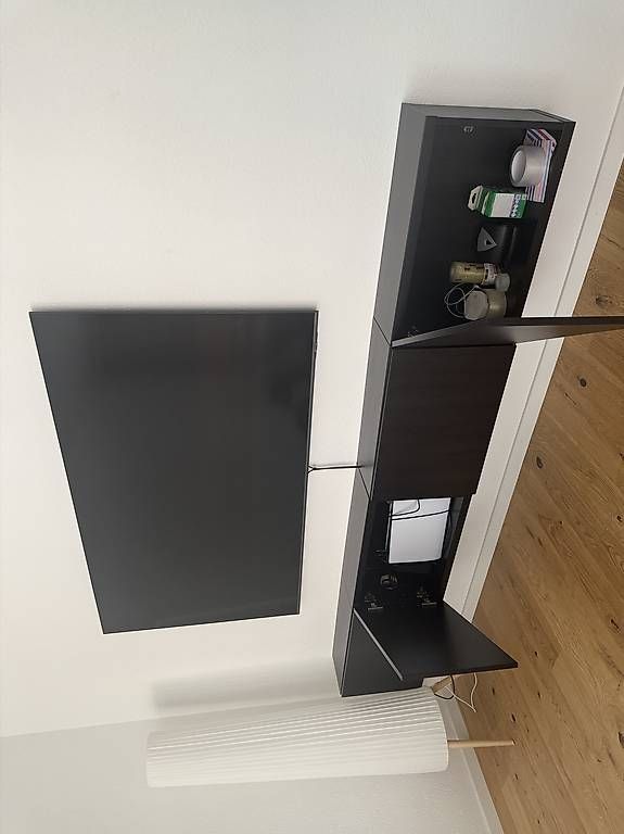 Meubles TV: Moderne TV-Kommode schwebend schwarz mit Wandmontage – D'occasion à Dällikon par nit_l52s 2