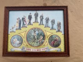 Seltenes Vintage-Bild „Le varie età dell’uomo“ fli