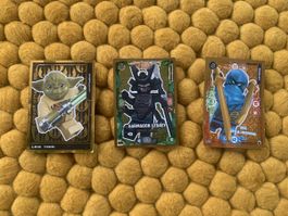 Lot de 3 cartes Lego édition limitée, dont Yoda