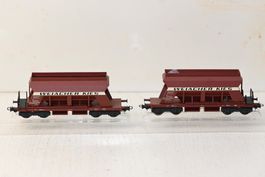 2x Modellbahn Wagen Weiacher Kies Liliput HO/DC mit OVP
