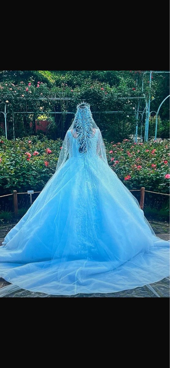 Robes: Brautkleid langarm mit Schleier Grösse L – D'occasion à Füllinsdorf par lau_c5vq 2