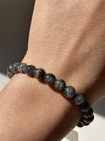 100 % natürlich Schwarzer Rutilquarz Edelstein Armband