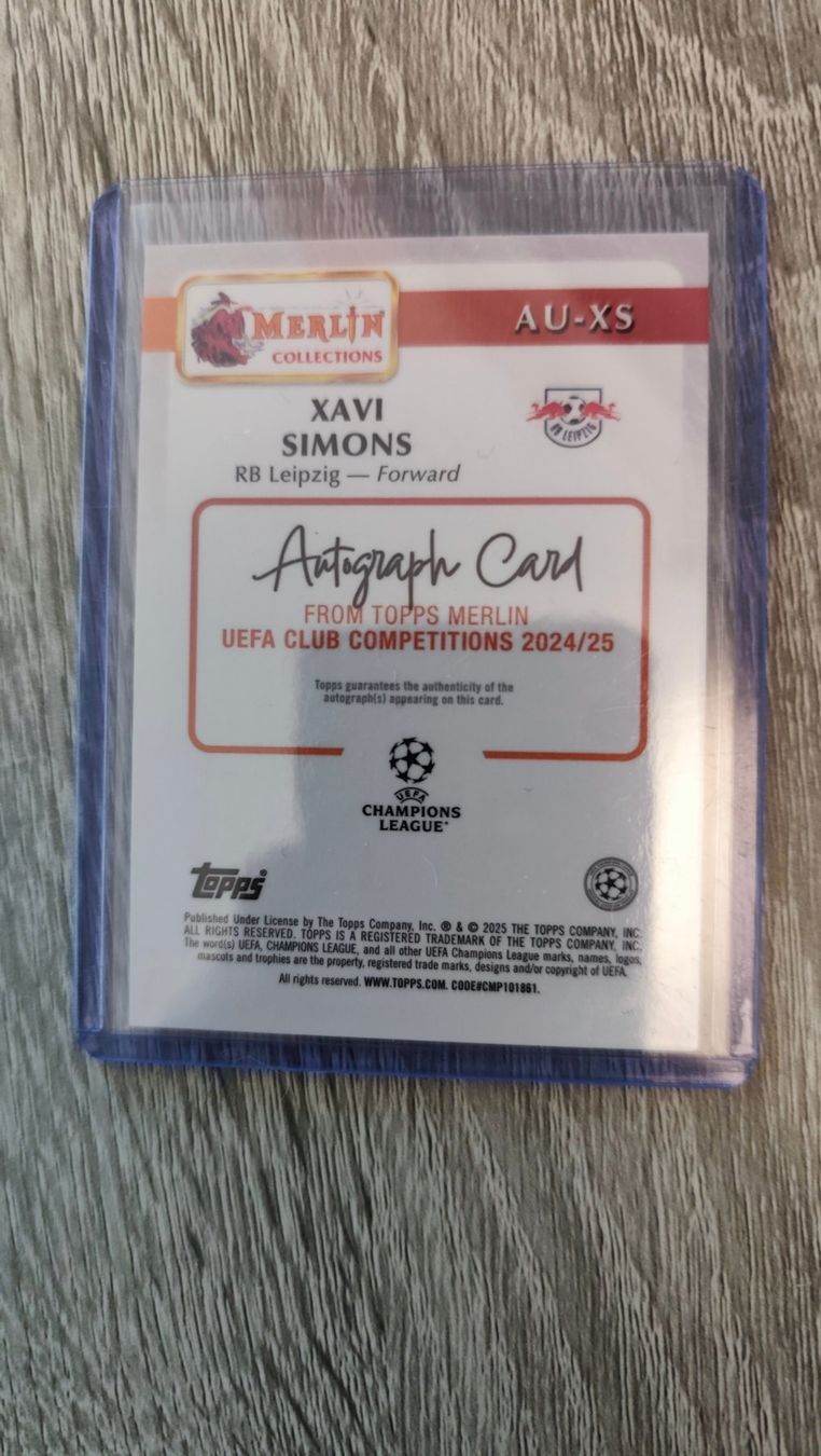 Topps Sammelbilder & Trading cards: Topps Merlin 24/25 Xavi Simons /150 mit Autogramm – Gebraucht aus St. Gallen von RudyundFloydCards 1