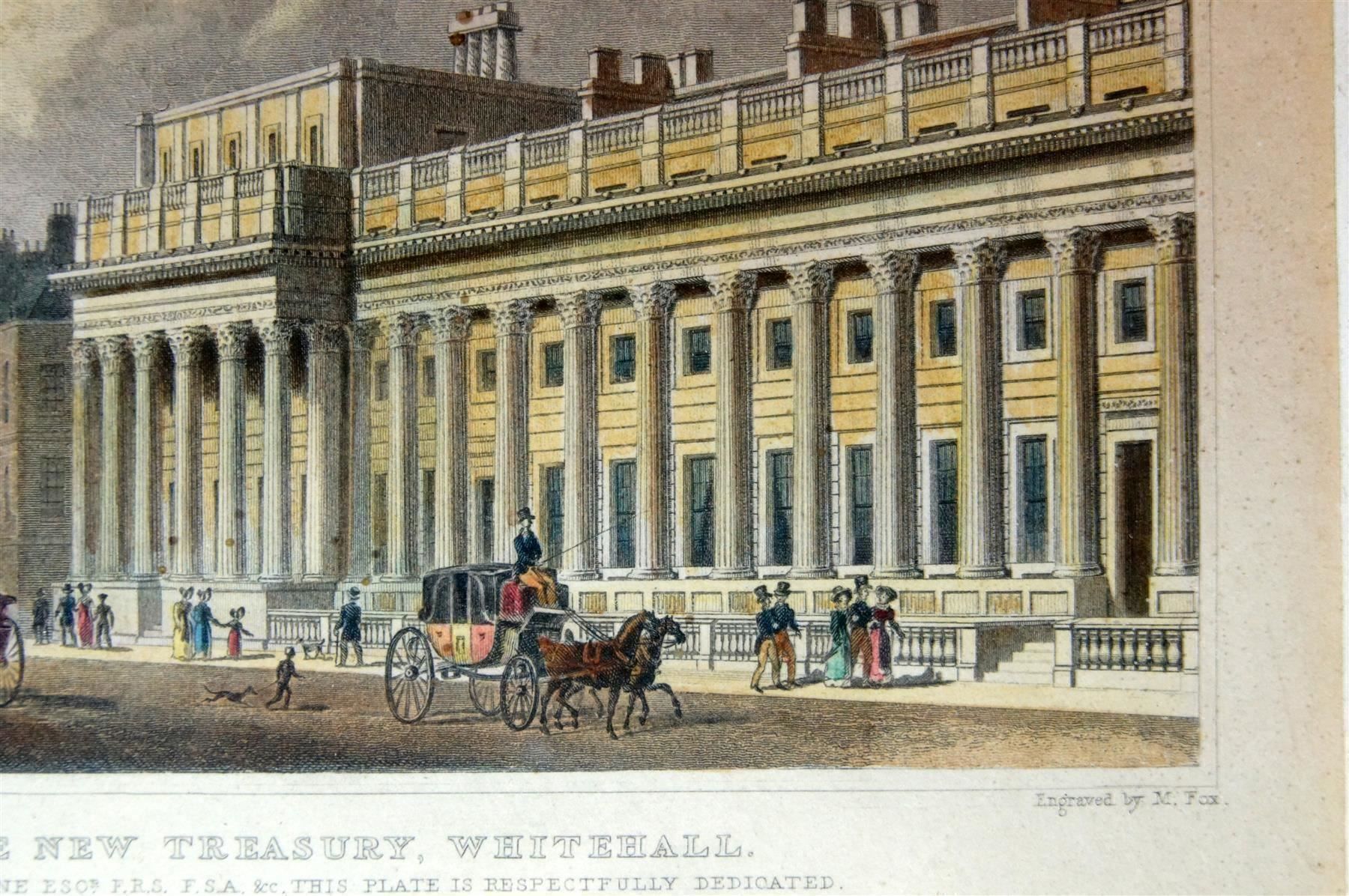 Incisioni: The New Treasury, Whitehall, London – Usato da Geroldswil venduto da ARTEFACTO 3