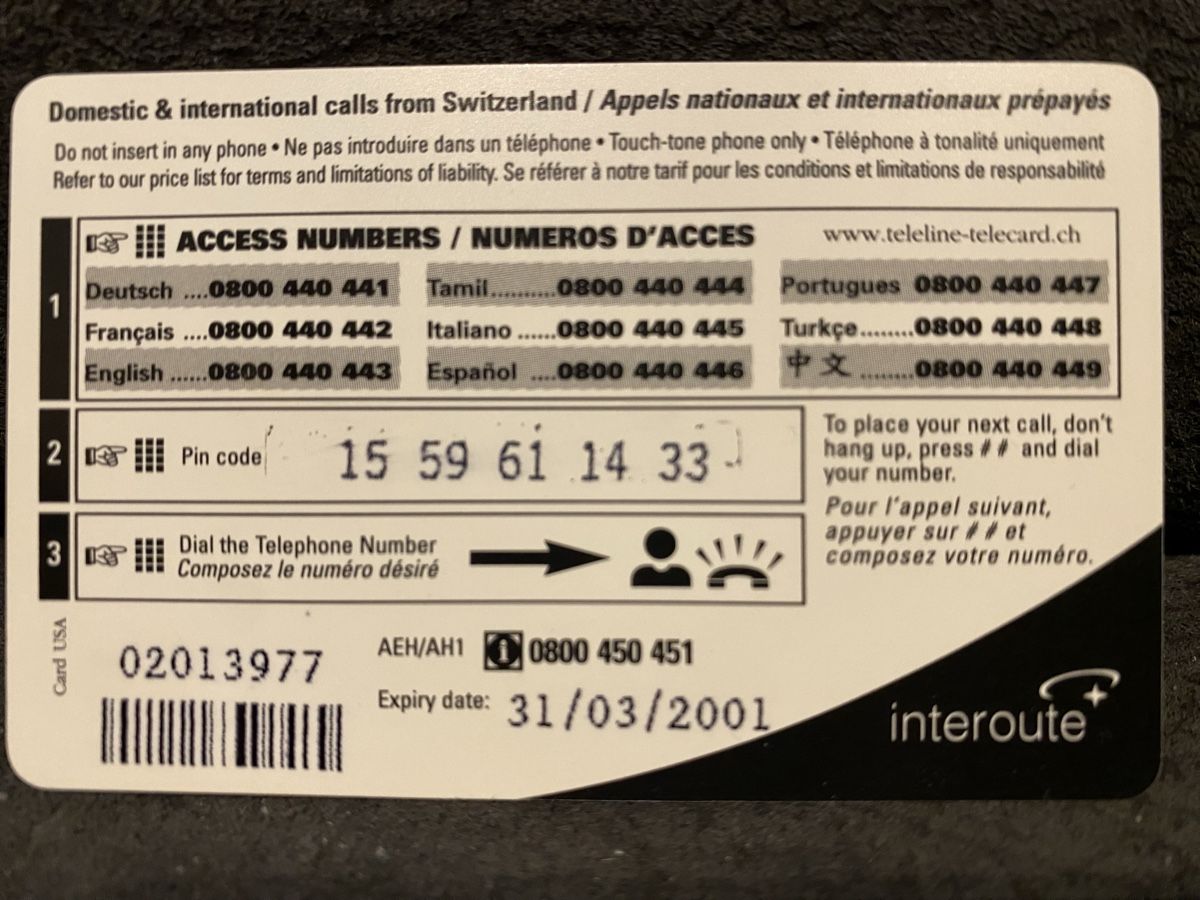 Cartes de téléphone: Teleline – D'occasion à Lausanne par babacard10 1
