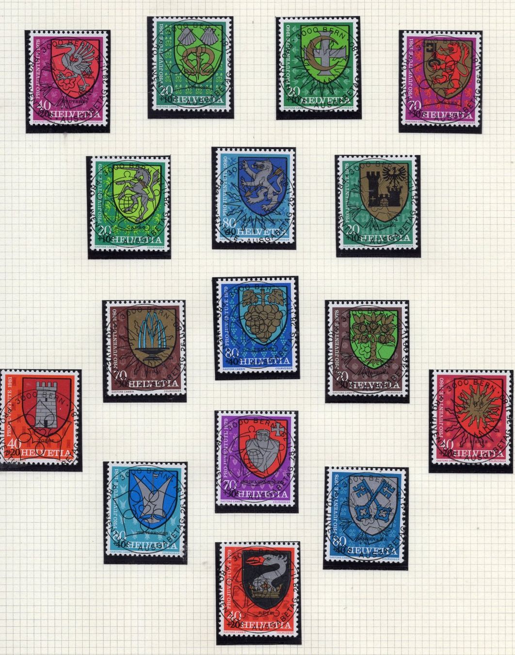 Alle Briefmarken: R2567  /  Pro juventute obl. centrales 1978-1992 – Neu (gemäss Beschreibung) aus Ste-Croix von MONT-TAGNAC 2