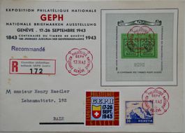 R-FDC GEPH 17.IX.43 Genf