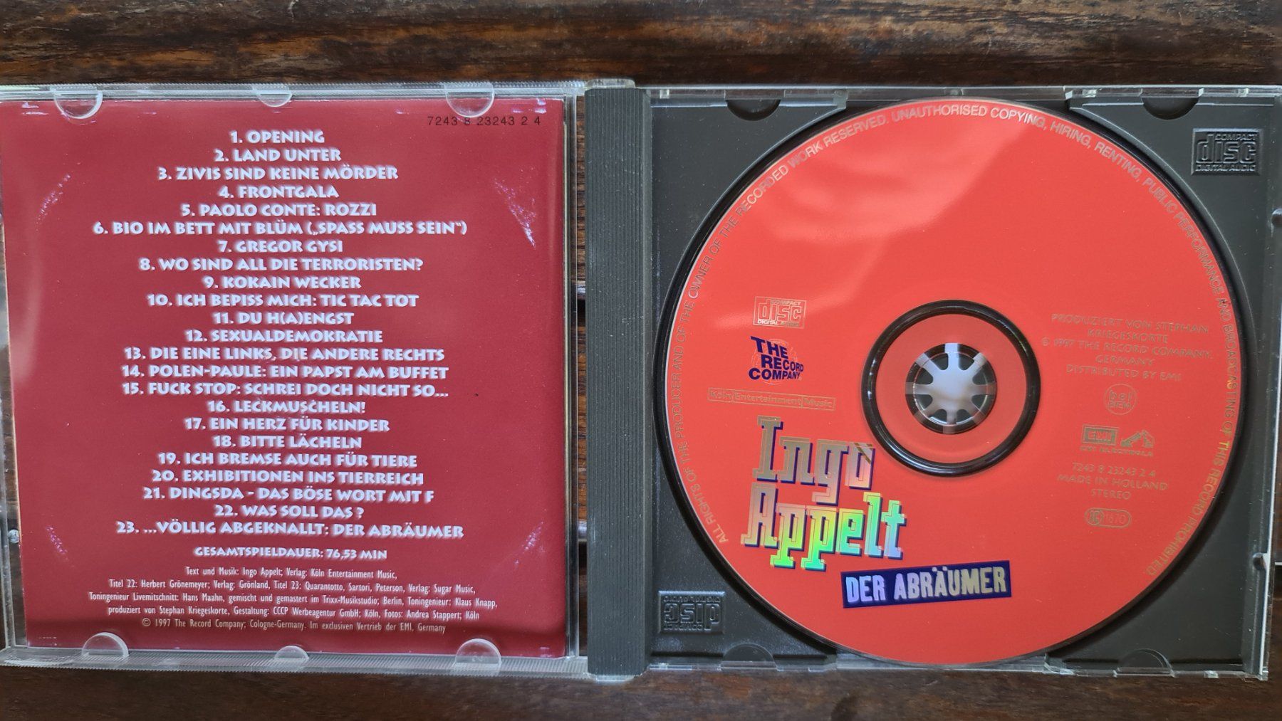 CD: Ingo Appelt - Der Abraeumer CD - Top Zustand - Lustig! – Usato da Dintikon venduto da Vexi 1