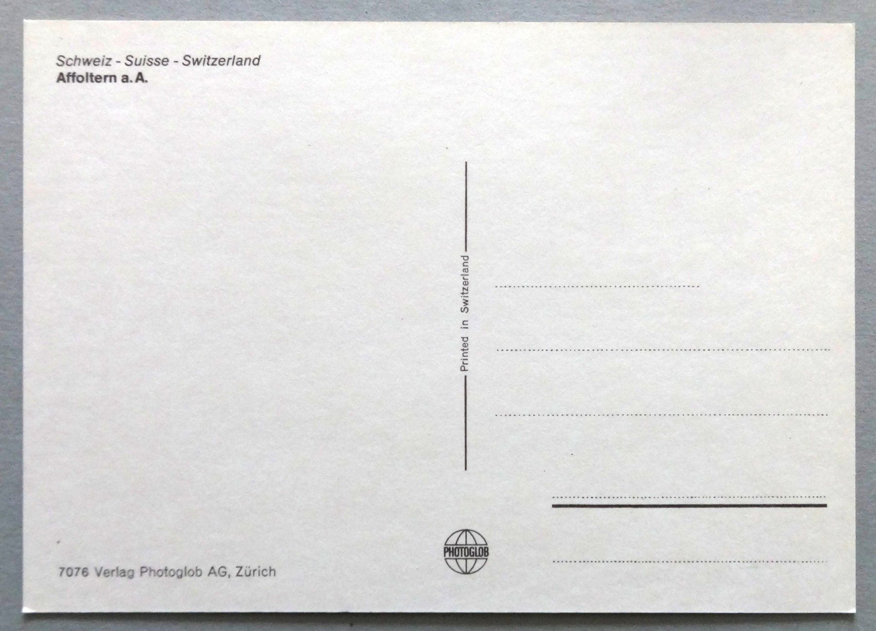 Cartoline postali: Affoltern a. Albis – Usato da Fétigny venduto da Billy2miny 1