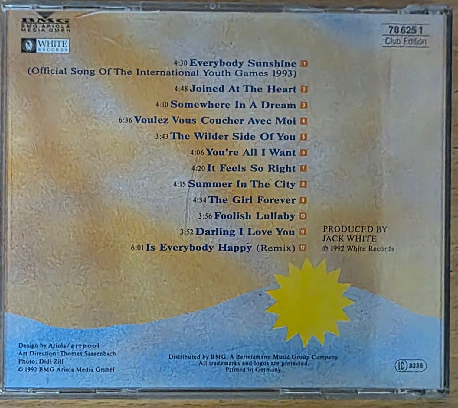 CD: David Hasselhoff CD – Everybody Sunshine – Usato da Root venduto da atelier22 2