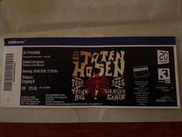 Ticket Toten Hosen Konzert Zürich