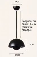 23 cm Lampe suspendue moderne style Nordique en métal