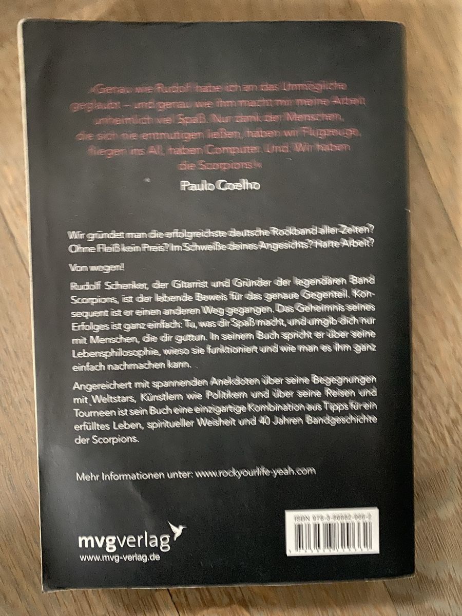 Libri: Rock Your Life - Rudolf Schenker – Usato da Obergerlafingen venduto da Schilu-2017 1