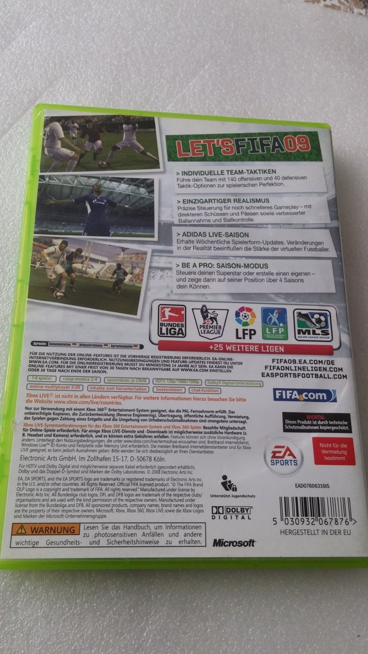 Microsoft Spiele: FIFA 09, XBOX 360 – Gebraucht aus Zürich von sendbad 2
