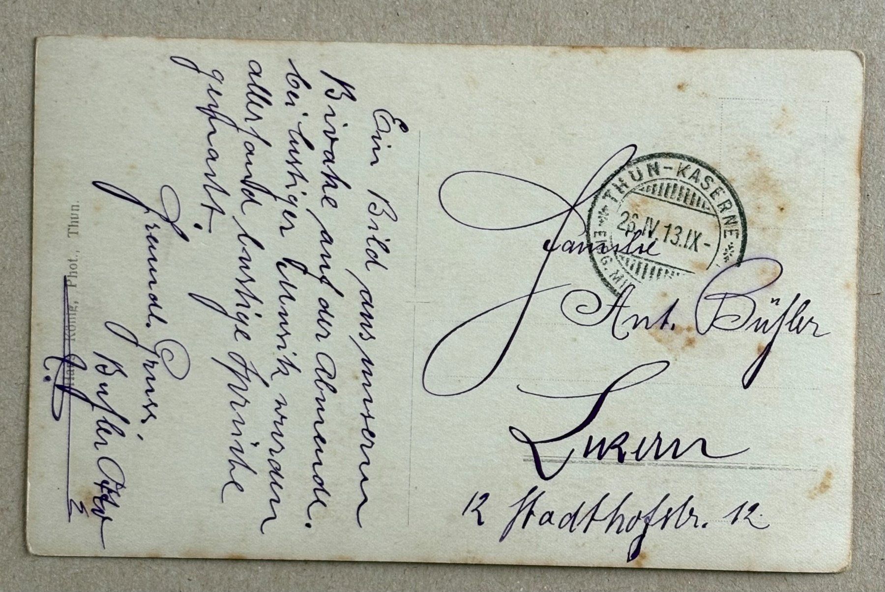 Cartoline postali: SCHWEIZER ARMEE SOLDATEN IM FELDE 1913 – Usato da Ostermundigen venduto da Wyatt-Earp 1