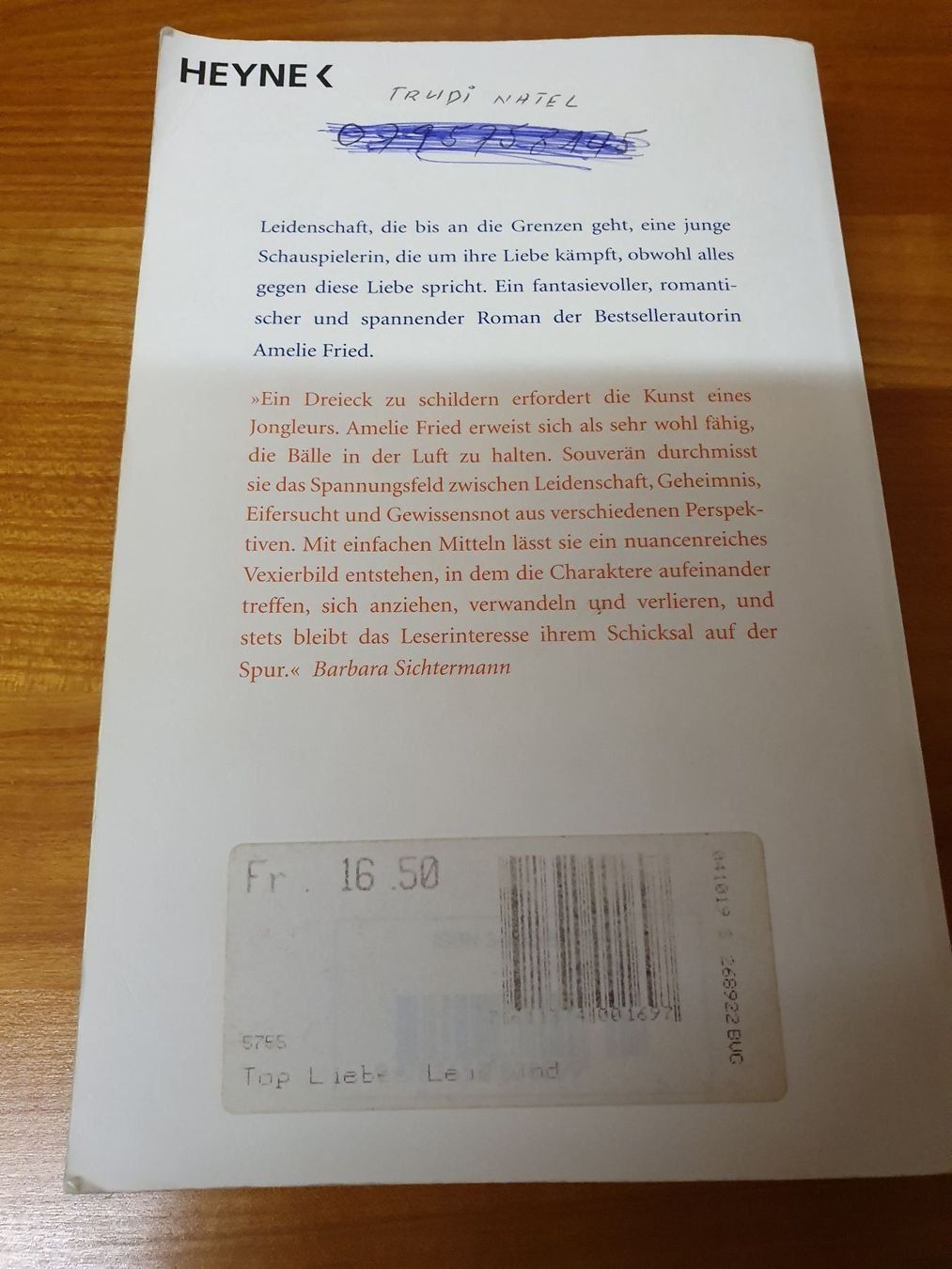 Libri: Liebes Leid und Lust- Amelie Fried – Usato da Oberdorf BL venduto da BaldenEagle 1