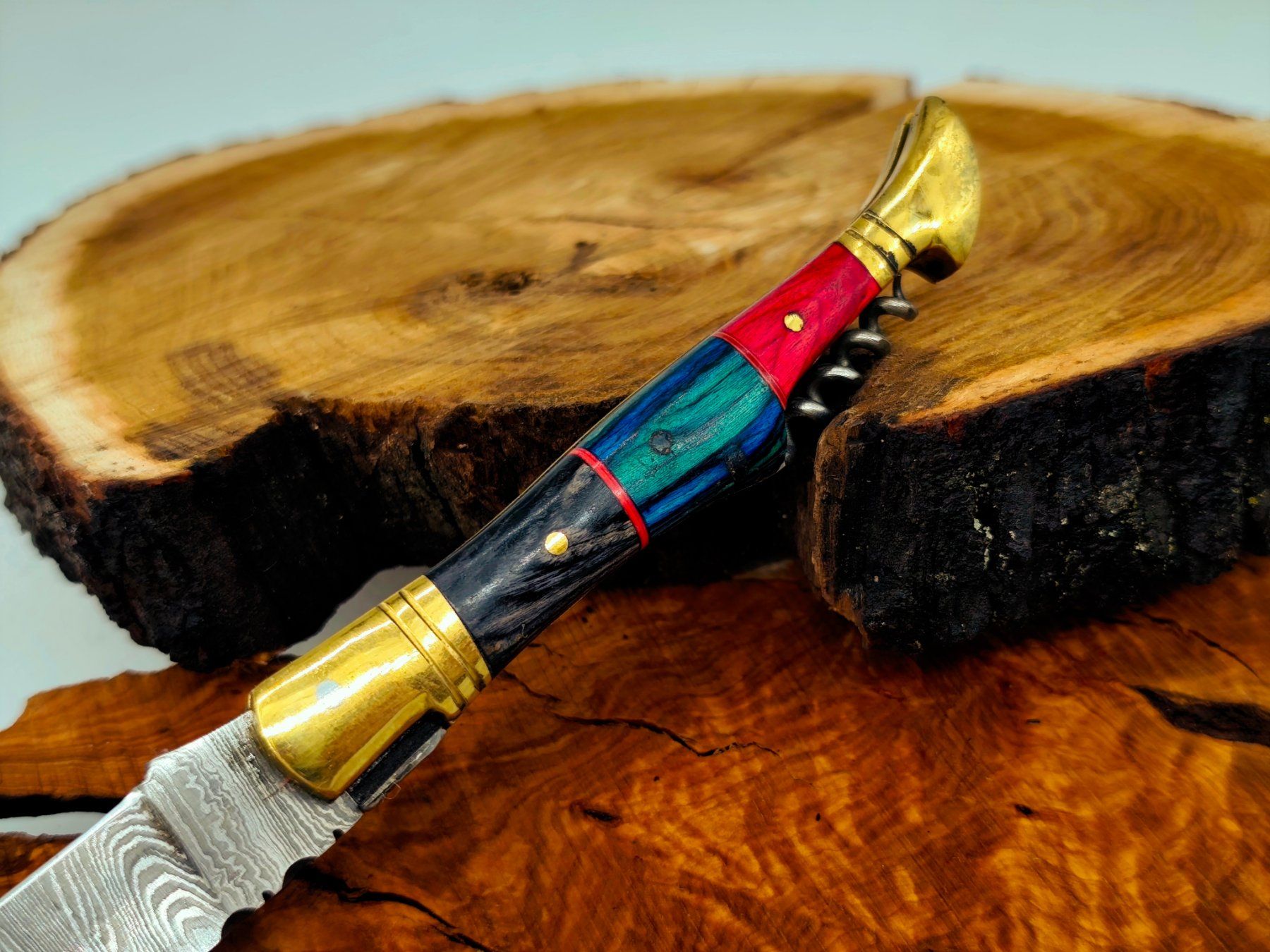 Accessori: Laguiole Damast Messer Klappmesser echtes Damastmesser – Nuovo e nell'imballaggio originale da Arlesheim venduto da Premius_1 5
