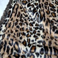 Ital. Designer Mantel Stoff Kunstfell 1.60x1.60m Leopardo