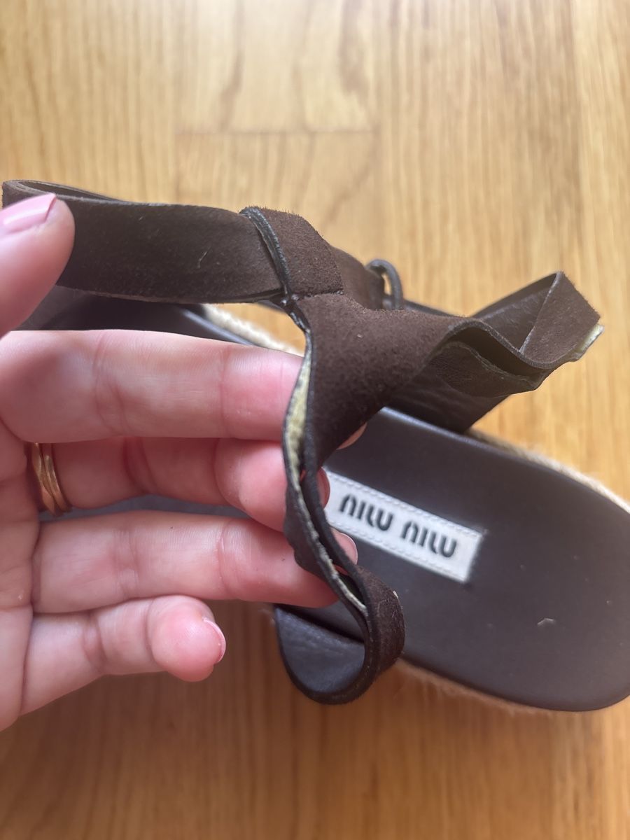 Miu Miu Damenschuhe: Miu Miu Sandales Espadrilles – Gebraucht aus Zürich von glaswag 3