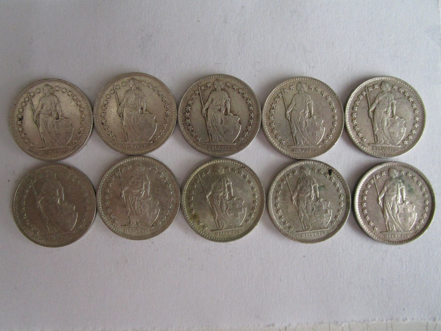 Toutes les monnaies: 10 x 1/2 Franken  Silber – D'occasion à Heimberg par Lupo57 3