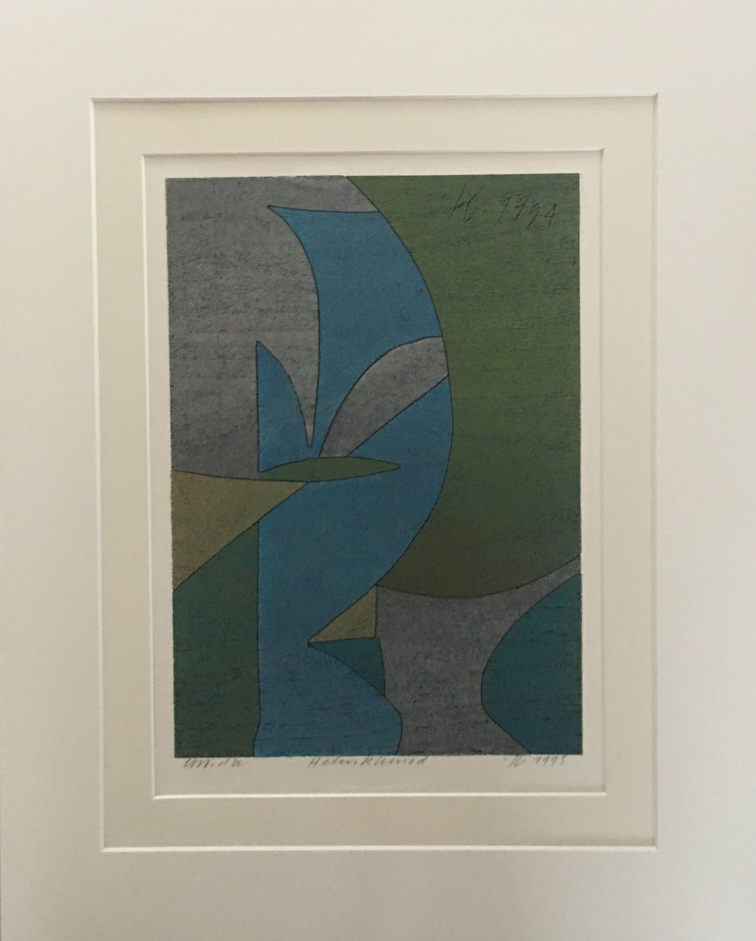 Xilografie: Franz Eggenschwiler    "Helmkleinod"     Farbholzschnitt – Usato da Nennigkofen venduto da juhit 1