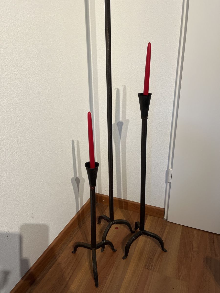 Portacandele: Kerzenständer Trio geschmidet – Usato da Adligenswil venduto da mattechleau 1