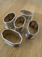 OLRI (Greggio), Set of 5 Silver-Plated Napkin Rings, Vintage