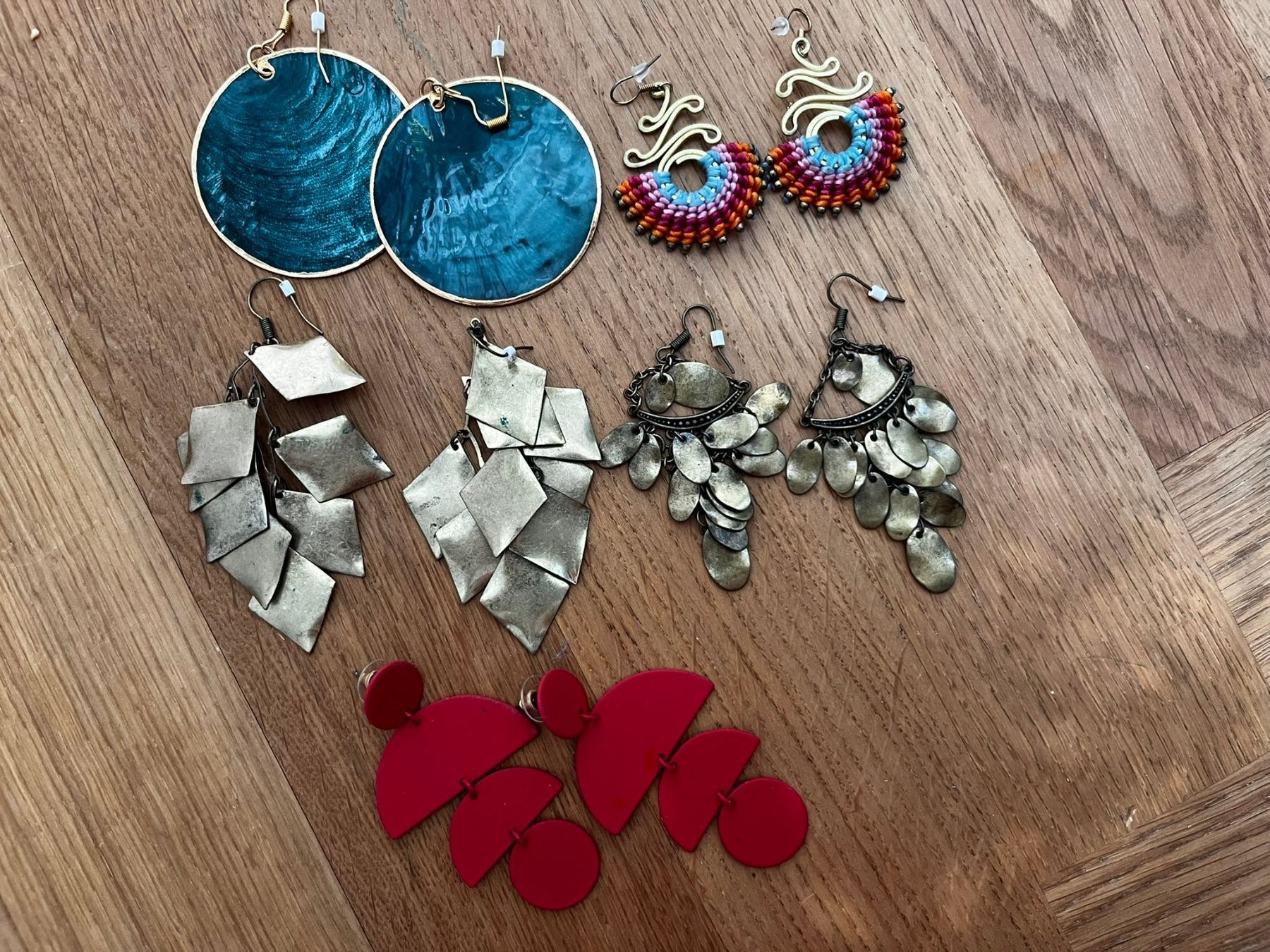 Sonstiger Schmuck: Set, Diverse Ohrringe, Modeschmuck, Herbstfarben, Top! – Gebraucht aus Wädenswil von Aniares2