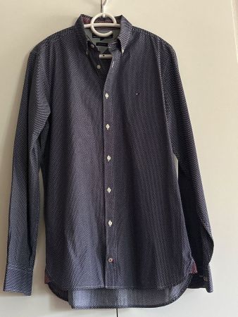 Langarm Hemd dunkelblau New York fit  Tommy Hilfiger Gr. M