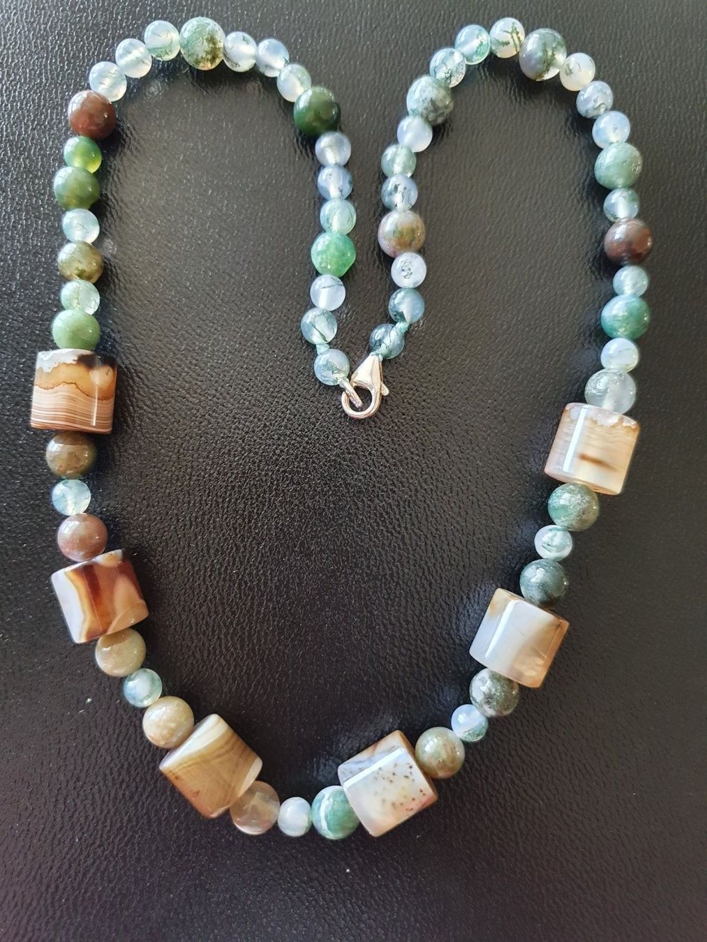 Catenine: Moss Agate und Indian Agate – Nuovo (secondo la descrizione) da Benglen venduto da Meercat3 1