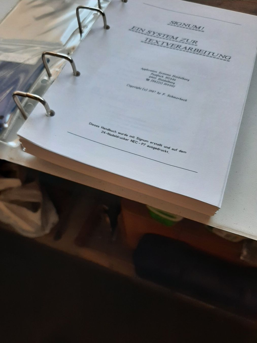 Documenti: SIGNUM Textverarbeitung, 1980 erJahren Computer – Usato da Bern venduto da 25193 3