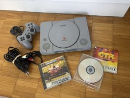Sony PlayStation 1 inkl. Controller, Spiel und Poster