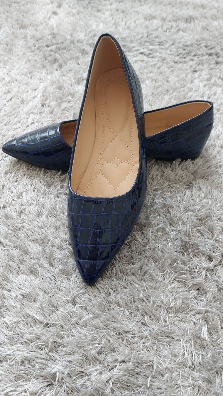 Scarpe da donna: Ballerines bleu marine taille 38 – Nuovo (secondo la descrizione) da Lausanne venduto da anta-123