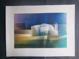 SVEN KNEBEL LITHOGRAPHIE SINIERT KÜNSTLERPROBE