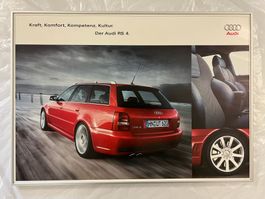 Eingerahmtes AUDI RS 4 B5-Poster, neuwertiger Zustand