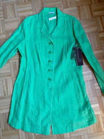 RIANI Leinen Gehrock Jacke 42 NEU hell grün OP CHF 379.--