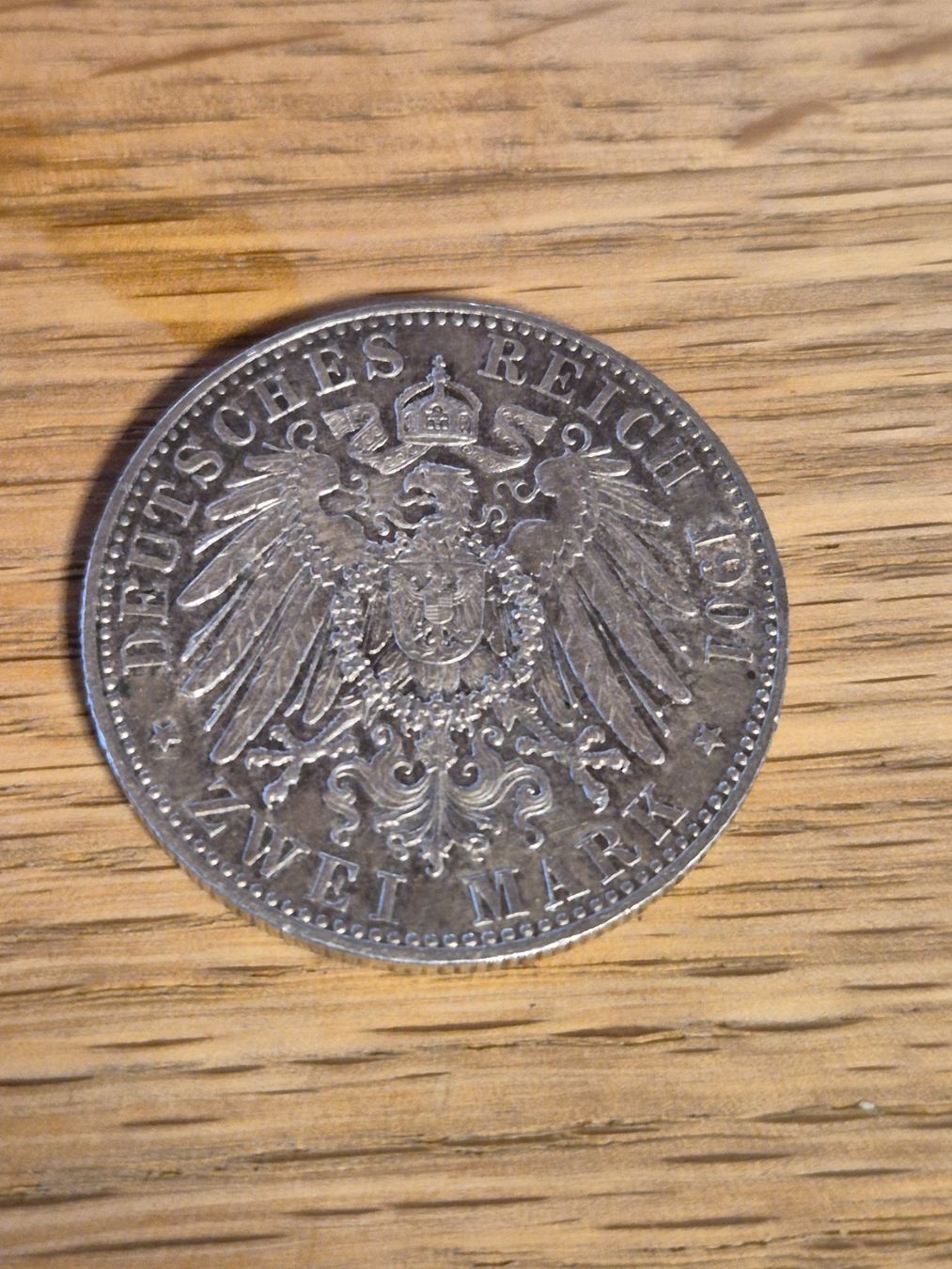 Alle Münzen: Deutsches Reich 2 Mark 1901 - Silber – Gebraucht aus Mels von Goldenfalcon 1