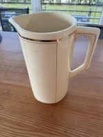 Alte Jugendstil Vase/Krug, elfenbeinfarben, Golddekor 49