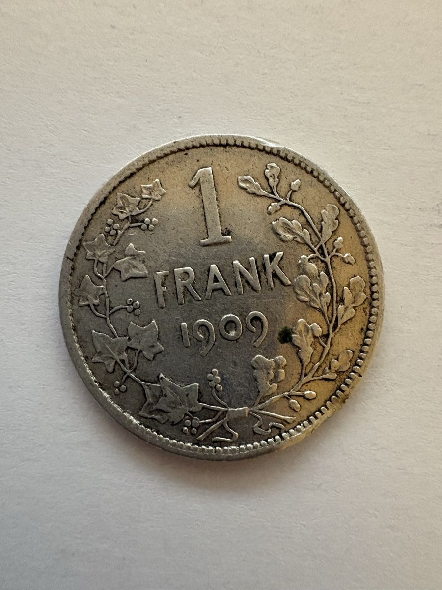 Alle Münzen: 1 Frank 1909 Belgen  – Gebraucht aus Murten von Tzaugg 2