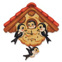 Vögel Pendeluhr Holz Bartolucci
