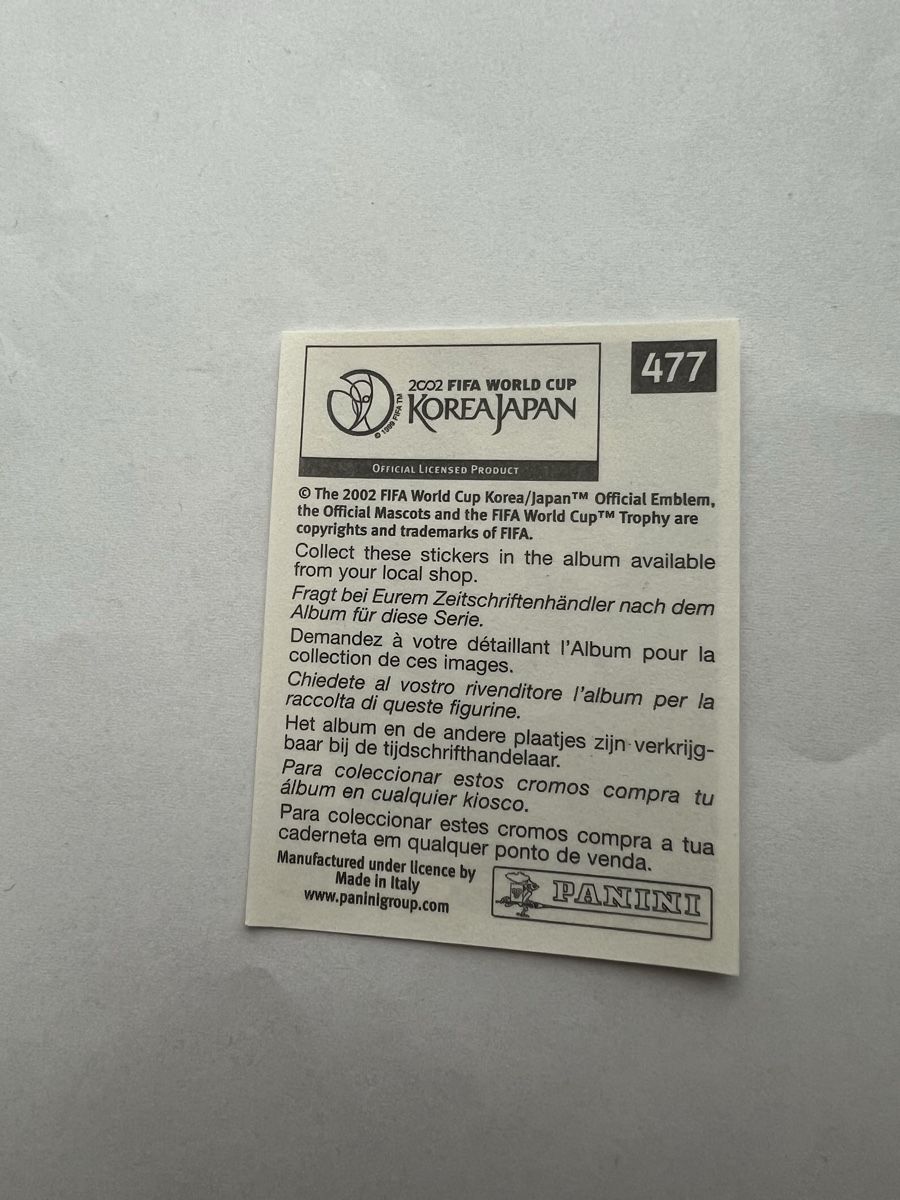 Panini Carte collezionabili: Panini WM02 Bild – Usato da Willisau venduto da Neiro77 1