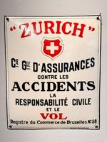 Emailschild Zürich Versicherung um 1940  ab 1.- Schweiz