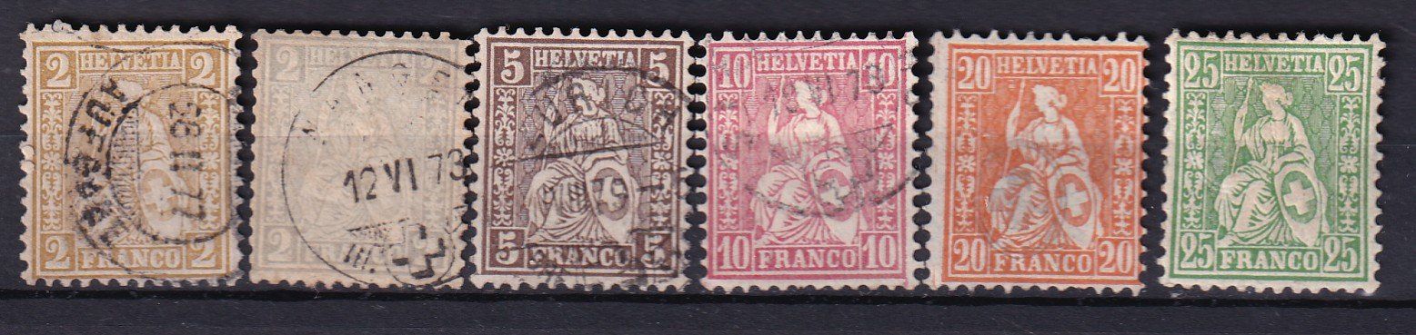 Tutti i francobolli: Helvétie assise Oblitéré – Usato da St-Léonard venduto da Mokette01
