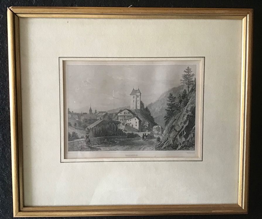 Incisioni: Stahlstich Vallengin von Henry Winkles, um 1835 – Difettoso da Aefligen venduto da Bubu218